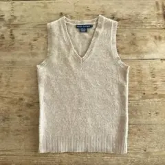 ラルフローレン ニット ベスト キャメル ベージュ アンゴラ混 ブルーレーベル