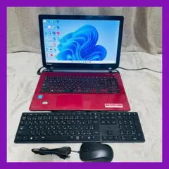 東芝モデナレッド❤️15.6型大画面 SSD カメラ すぐ使える ノート