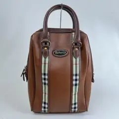 良品 バーバリーズ ハンドバッグ ノバチェック ミニボストン ヴィンテージ