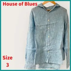 【特価】【希少】 House of Bluesシャツ 古着 長袖　ブルー　L