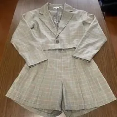 AND YUA ANY チェック柄セットアップ 160