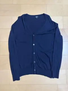 UNIQLO メリノVネックカーディガン ネイビー