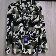 迷彩柄 テーラードボアジャケット