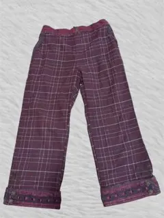 axes femme アクシーズファム ボルドー チェック柄 パンツ Y2K