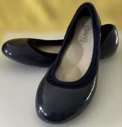 【美品】ja-vie フラットシューズ ネイビー フリル23.5〜24.5cmのサムネイル