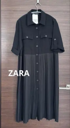ZARA ブラック シャツワンピース