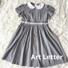 Art Letter ワンピース 160 襟付き 花レース グレー フォーマルのサムネイル