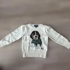 ラルフローレン 犬刺繍 ニットセーター 100センチ