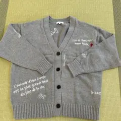 GLOBAL WORK グレー ニットカーディガン M