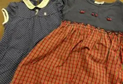 【100サイズ】familiar&ミキハウス　ワンピースセット