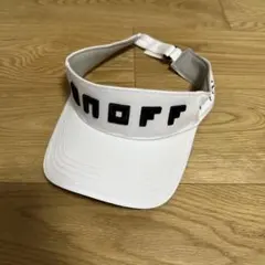ホワイト ロゴ入り バイザー