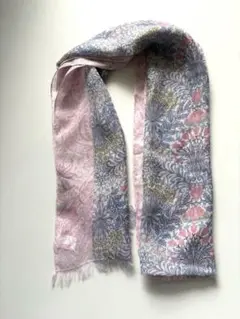 美品　V&A花柄ストール ピンクとブルー