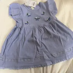 新品　アプレレクール　3柄フルーツモチーフ刺繍Tシャツ　110 ラベンダー