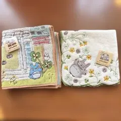 トトロ刺繍タオルハンカチ2枚セット