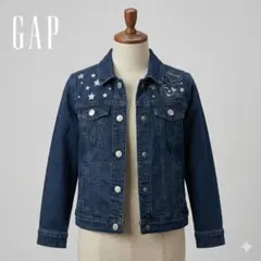 GAP DENIM キッズ デニムジャケット 120cm 星 猫 女の子