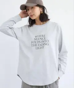 バンヤードストーム　グレー 長袖Tシャツ プリント入り