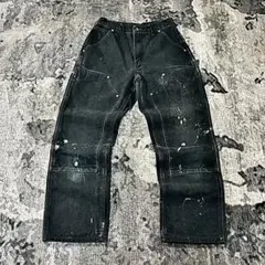 希少な小さめサイズ BO1 BLK ペンキ Carhartt 金ボタン 一点物