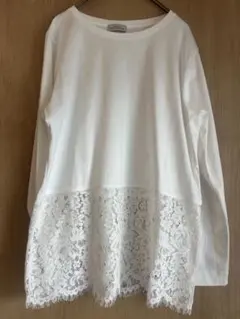 グリーンレーベルリラクシング スソ レース プルオーバー Tシャツ