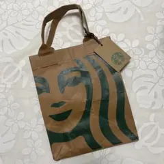 未使用タグ付　スターバックス クラフトペーパーショッパー S エコバッグ A