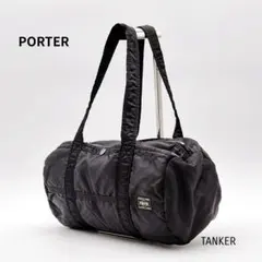 PORTER TANKER ブラックミニボストン ドラムバッグ