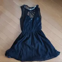 クチュールバイロジータ ビジュー付きブラックドレス