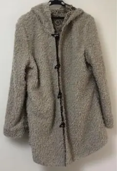 ボア　フード付き　もこもこ　アウター　コート　リバーシブル　サイズL L