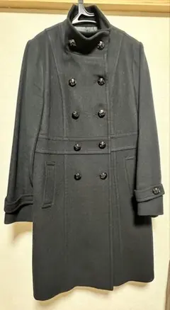 ダブルボタンロングコート