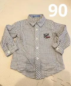 familiar  長袖シャツ　車　90  シミ有り