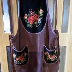 ホットマン　Hotman エプロン　タオル地　シェニール織　花柄