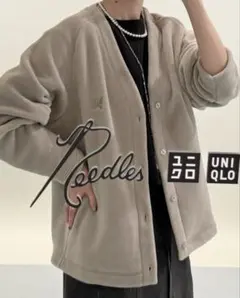 【新品未使用タグ付き】UNIQLO×NeedlesフリースカーディガンMサイズ