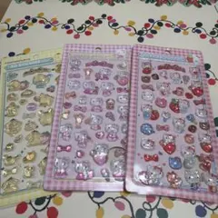 3Dシールセット ハローキティ 動物キャラクター　海外製