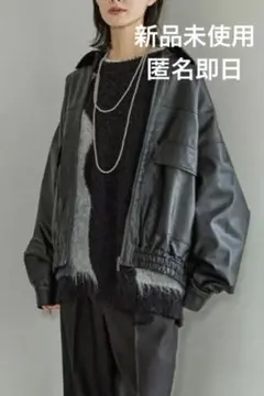 新品未使用　LAKOLE フェイクレザージップブルゾン