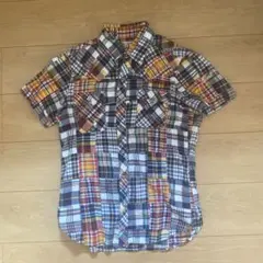 TMT ★美品★名作★パッチワークチェックシャツ マドラスチェックSのサムネイル