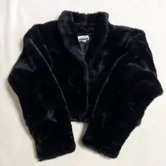 ブラックエコファー クロップドジャケット