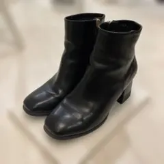 ORiental TRaffic ワイドスクエアトゥミドルブーツ 黒