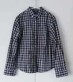 無印良品 長袖 チェックシャツ ボタンダウンシャツ S MUJI