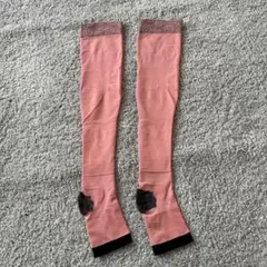 おやすみ用着圧ロングソックス ピンク 膝上丈
