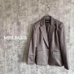 美品✨MISS PARIS テーラードジャケット 美シルエット 光沢 ブラウンM