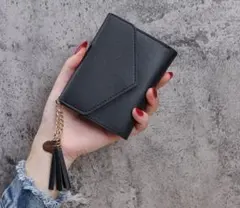 ブラック　小物　可愛い　メンズ　お洒落　カード入れ　財布　ミニマム　革