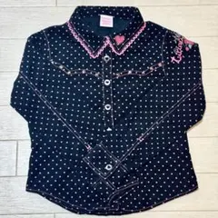 【激レア度⭐️⭐️⭐️】mezzo piano 水玉模様 長袖シャツ　110cm