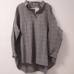 未使用タグ付き　サマンサモスモス　後ろ開きスキッパーチュニック　チェックのサムネイル