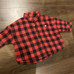 Polo Baby 赤・黒チェック シャツ 80
