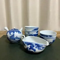 瀬戸焼 染付 波千鳥文 手桶花生 V R9822 - メルカリ