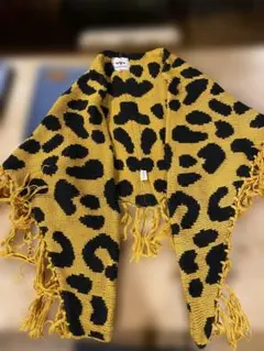 W.C. ヒョウ柄フリンジストール 若槻千夏くまたん