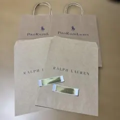 【新品未使用】ラルフローレン　紙袋　ショップ袋　ギフト用袋　金シール付き