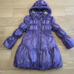 【美品】アナスイミニ　パープルダウンコート ファー付きフード