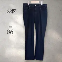 美品❣️23区 GOLF （86）フレアカジュアルパンツ ダークネイビー ゴルフ