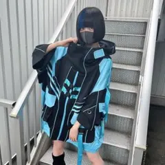 レフレム　サイバー切替ハイネックジャージパーカー