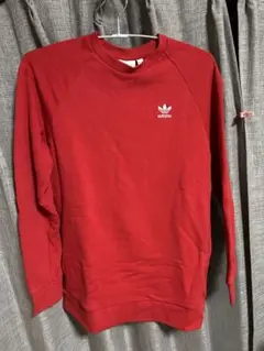 adidas ESSENTIAL CREW トレーナー Lサイズ レッド