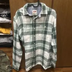 Levi's Mサイズ 緑と白のネルシャツ